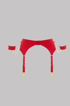 Maison Close Porte-jarretelles Avec Menottes - Tapage Nocturne -Maison Close Garter Belt Tapage Nocturne Red 608010 4