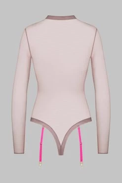 Maison Close Body String Avec Porte-jarretelles - Corps à Corps -Maison Close LS Body CAC Taupe 560263 4