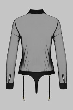 Maison Close Body Chemise Avec Porte-jarretelles - Madame Rêve -Maison Close Shirt Body Madame Reve Black 608851 4